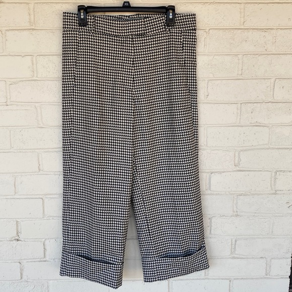 Silvia Tcherassi Houndstooth Beatrice Cropped Pants M - Picture 2 of 13